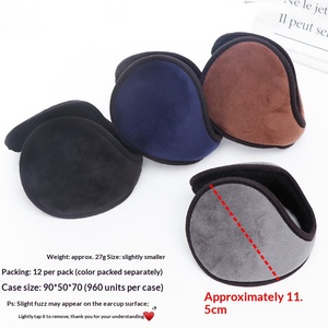 <span class=keywords><strong>Cache</strong></span>-oreilles thermiques surdimensionnés en peluche pour hommes, réglables, coupe-vent, à porter derrière la tête, pour l'extérieur par temps froid - Product Image 3