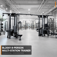 ZOFAN Appareil de musculation multifonctionnel en acier à 8 stations, équipement commercial de musculation sélective, tractions assistées, faible MOQ, OEM, ODM
