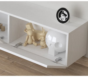 Ajunion hiện đại nổi gỗ TV đứng sang trọng phòng khách treo tường phương tiện truyền thông giao diện điều khiển lưu trữ tủ TV đơn vị lên đến 80 "TVS - Product Image 2