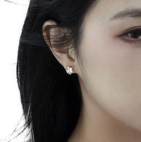 Élégantes boucles d'oreilles en forme d'étoile en or 18 carats pour femmes, bijoux en argent sterling 925 personnalisés, pierres précieuses fines, vente en gros
