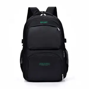 बहु-जेब अवकाश यात्रा काले व्यापार बैग स्कूल बैग कंप्यूटर बैग पुरुषों की सैर बहु समारोह बैग