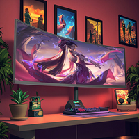 Écran de jeu sans bordure 49 pouces 5120*1440 5k 165Hz 120hz 1ms réponse rapide panneau incurvé ordinateur moniteur de jeu sans cadre