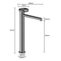 Robinet de lavabo Weihao en or rose, bec long, monocommande, fonction eau chaude et froide