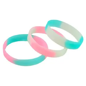 Bracelets en silicone phosphorescent dans la nuit, bracelets de sécurité pour enfants