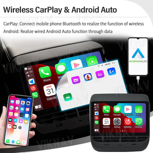 Pour <span class=keywords><strong>Tesla</strong></span> modèle 3 <span class=keywords><strong>Y</strong></span> 2018-2023 écran de divertissement de contrôle arrière sans fil <span class=keywords><strong>Carplay</strong></span> moniteur de température climatique contrôleur de panneau ca - Product Image 4