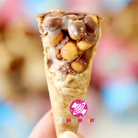Cône Halal personnalisé pour biscuits au chocolat Cône de crème glacée croustillant au chocolat Boule de sauce Choco Coupe à biscuits pour enfants