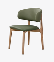 Chaise d'appoint en cuir recouvert de tissu, sur mesure, avec structure en bois massif, pour hôtel commercial, mobilier FF&E, chaise de salle à manger
