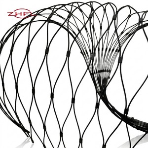 Flexible 304 316 Stainless Steel <b>Wire</b> Rope Mesh Cable Railing Infill <b>Netting</b> Anti Fall Balcony Balustrade Security Mesh Fence - Product Image 1