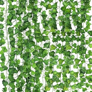 12 Strengen Kunstmatige Ivy Leaf Planten Vine Opknoping Garland Gebladerte Bloemen Home Keuken Tuin Bruiloft Muur Decor 84 Voeten KZH310