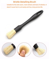 Ensemble de 3 brosses de détaillage automobile multifonctionnelles en plastique avec poils doux pour l'intérieur et le lavage de voiture - Marque Lewell