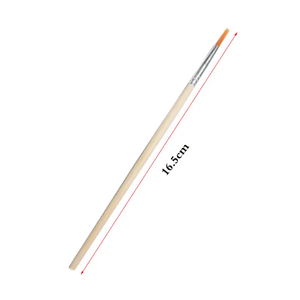 Piccolo manico in legno per bambini fai da te con pennello rotondo e piatto dettaglio acrilico pittura ad acquerello materiale artistico - Product Image 6