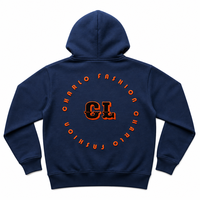 Sweats à capuche zippés personnalisés avec logo, bleu marine, épais, coupe oversize, unisexe, vente en gros, REACH GCC