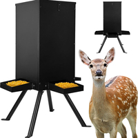 Support de stockage métallique thermolaqué en gros pour distributeur d'aliments pour cerfs à montage au sol extérieur pour ferme, matériel