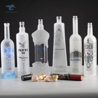 Bouteilles en verre flint de divers types pour la vodka, le whisky, le brandy, la tequila – Vente chaude, populaires, prix abordable