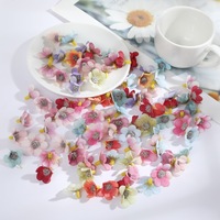 Multicolor mini handgemaakte kunstzijde bloesem bloemknoppen DIY krans cadeaudoos voor bruiloft kerst huis feest knutsel decoratie
