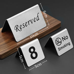 Chine luxe restaurant hôtel approvisionnement en acier inoxydable réservation arabe réservé table signe - Product Image 6