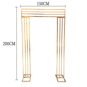 Romantic Modern Gold Flower <b>Frame</b> Background Outdoor Wedding <b>Arch</b> Metal Iron Eco-Friendly Square Rack Layout Props - Product Image 2