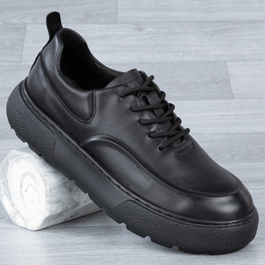 รองเท้าหนังแท้สำหรับผู้ชายในฤดูใบไม้ผลิ รองเท้าผ้าใบหนังวัวระบายอากาศได้ดี พื้นรองเท้านุ่มพิเศษ น้ำหนักเบาเป็นพิเศษ เหมาะสำหรับวิ่งและใส่ลำลอง - Product Image 3