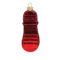 Nouveaux produits chaussures à talons hauts arbre en verre suspendu ornement de Noël pour les décorations