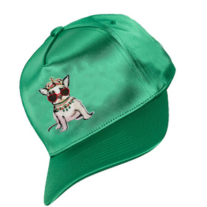 Cappello da Baseball imbottito in raso di alta qualità con rivestimento in seta con Logo tessuto personalizzato di fabbrica all'ingrosso - Product Image 1