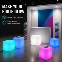 CoolQing Vente en gros de cubes lumineux LED rechargeables pour la restauration, le mobilier, les événements commerciaux, la location, RGB 16 couleurs, télécommande