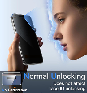 Pellicola Protettiva in Vetro Temperato Anti-Spia 9H Durezza 2.5D per 16/15/<span class=keywords><strong>12</strong></span> <span class=keywords><strong>Pro</strong></span> Max - <span class=keywords><strong>Protezione</strong></span> Privacy Infrangibile - Product Image 6