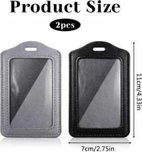 Porta Tarjetas de Identificación de Cuero Genuino Qi Qiang de 6 Pulgadas, Personalizado con Logotipo, para Trabajo y Negocios, Venta al Por Mayor de Fábrica - Product Image 4