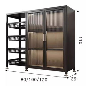 יחידות אחסון מזון רב-קומתי יחידות אחסון מזון רב-קומתי קומות מתלה סיר דלת לסלון - Product Image 3