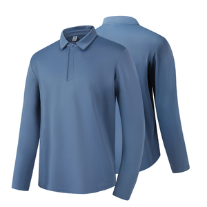 Camiseta de gimnasio de compresión activa con cremallera 1/4 personalizada para hombre, ropa deportiva de lana de manga larga ajustada para entrenamiento de culturismo de punto - Product Image 1