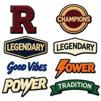 Écussons en chenille thermocollants personnalisés, badges brodés avec logo, badges en tissu éponge, écussons rétro style Letterman pour sweats à capuche, sweats et sacs