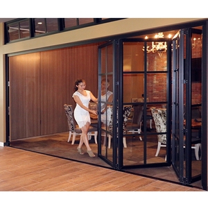 Cao cấp Pháp accordion nhôm bi-gấp cửa sổ và cửa cho văn phòng xây dựng phòng tập thể dục Mall & nhập cảnh cho sử dụng thương mại - Product Image 1