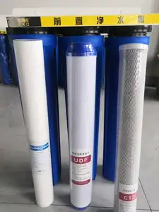 Big Blue Three-Housing Filtration System 20inch High Capacity Water Filter Housing Holds 20" X 2.5" Filter Cartridges
