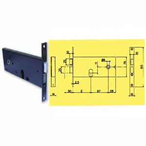 Serratura a Cilindro Ovale E80 LAF47702 di Alta Qualità per Porte Sicure Italia - Product Image 2