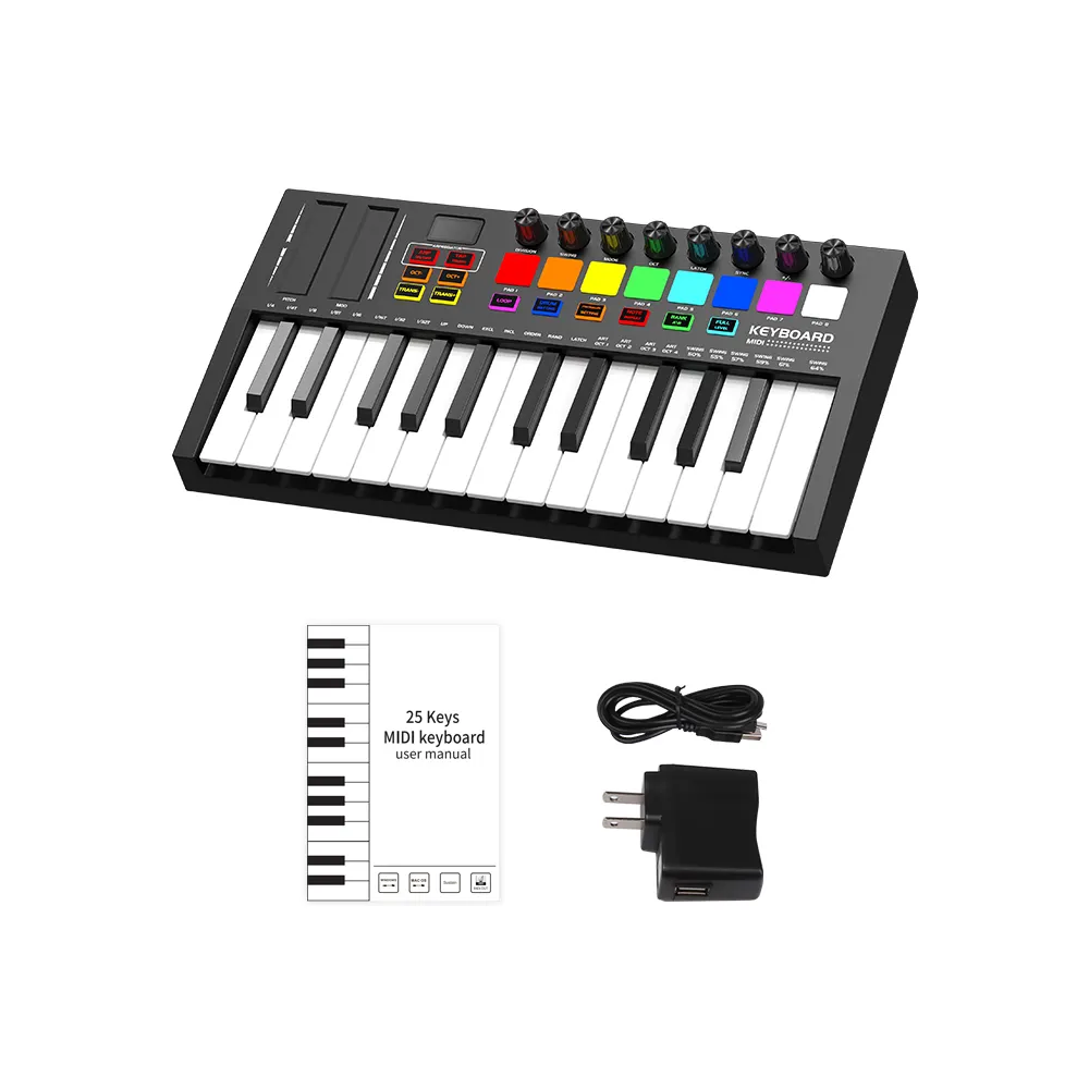Good Quality 25 Key Midi Keyboard Controller Digital Music Mini Piano Keyboard Instruments