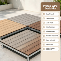 Planches de terrasse en WPC anti-mites, imperméables, ignifuges, multicolores et résistantes aux rayures pour jardin, terrasse, extérieur