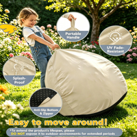 Fauteuil pouf pour enfants, rembourrage en mousse déchiquetée, housse amovible résistante aux éclaboussures avec poignée de transport portable