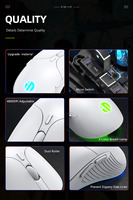 Souris gamer optique USB LED 6 boutons 4000 DPI pour PC portable INPHIC PB1P Souris de jeu filaire professionnelle