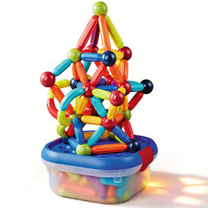 Bâtons et boules magnétiques éducatifs pour enfants, jouets de construction créatifs DIY, adaptés à l'apprentissage précoce de la maternelle - Product Image 2