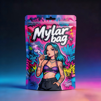 Wholesale 3.5g Custom Printed Mylar Bag High Barrier Smell Proof Zipper Pouch for Fresh Herbs and Small Item Storage