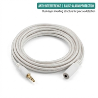 Câble de détection de fuite d'eau GOLDKOON GDL2K 13 Ohm 100m Réutilisable avec alarme stroboscopique Wi-Fi Certifié CE FCC RoHS
