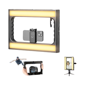 Estabilizador <span class=keywords><strong>de</strong></span> Jaula para Cámara <span class=keywords><strong>NEEWER</strong></span> A111 II, Kit <span class=keywords><strong>de</strong></span> Iluminación <span class=keywords><strong>de</strong></span> Video para Smartphone con <span class=keywords><strong>Luz</strong></span> Fría, Vertical - Product Image 1