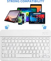 Stokta Hızlı Teslimat ultra İnce Taşınabilir Özel Japonca İspanyolca bluetooth Tablet Klavye Kablosuz Klavye Harici Klavye