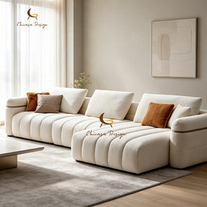 Modern Luxury Fabric L-Shape Corner Modular Sectional Set European Design Couch Living Room <b>Sofas</b> for Villa - Product Image 3