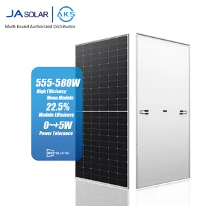 AKS JA derin mavi 4.0 JAM72D40 GB 182mm n-tipi Mono 16BB çift cam 555W 560W 565W 570W 575W 580W JA Bifacial GÜNEŞ PANELI