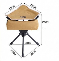 Tabouret pliant ultra-léger et portable, chaise de camping triangulaire rotative pour la pêche et les pique-niques en plein air