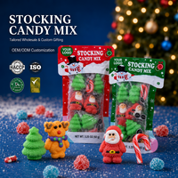 Bonbons gélifiés de Noël en gros, forme Père Noël, sapin, renne, friandises festives douces, sachet personnalisable