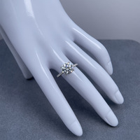 Bagues de fiançailles pour femmes, haute qualité, argent 925, bague en moissanite, design classique, bagues de mariage en argent, vente en gros