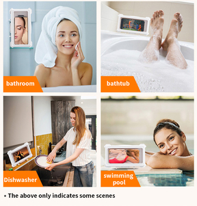 Étanche antibuée <span class=keywords><strong>douche</strong></span> support pour téléphone salle de bain mural couverture mobile étagère Premium étuis pour téléphone portable - Product Image 5
