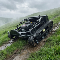 Tondeuse à fléaux sur chenilles télécommandée pour parcs industriels 900 mm, pour l'entretien des terrains industriels, CE EPA OEM