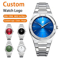 Montre pour homme de haute qualité en acier inoxydable 40 mm avec design 3D OEM, affichage analogique, mouvement Miyota NH35, style charmant, 3 ATM